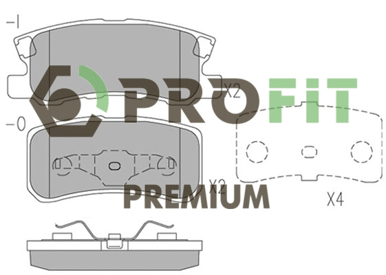 Kit de plaquettes de frein, frein à disque PROFIT 5005-1604