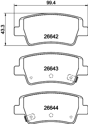 Kit de plaquettes de frein, frein à disque MINTEX MDB4323