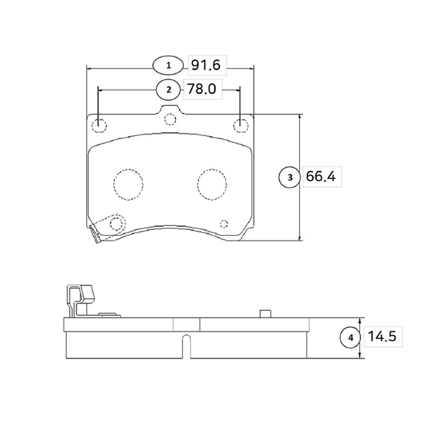 Kit de plaquettes de frein, frein à disque CTR GK0648