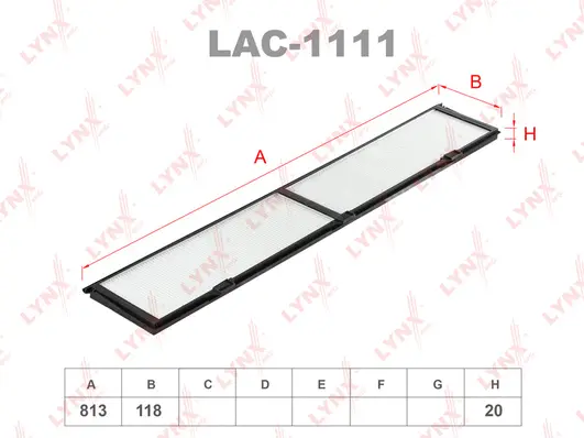 Filtre, air de l'habitacle LYNXAUTO LAC-1111