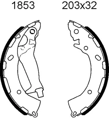 Jeu de mâchoires de frein BSF 01853