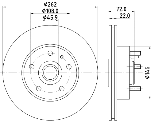 Disque de frein PAGID 54012