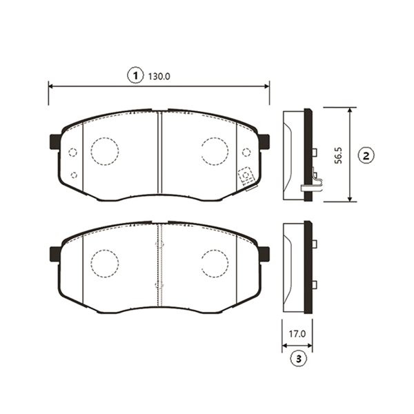 Kit de plaquettes de frein, frein à disque CTR GK0495