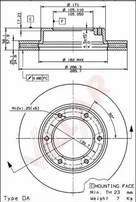 Disque de frein VILLAR 628.1647