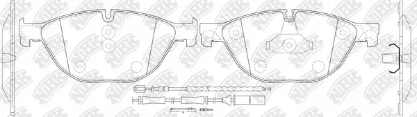 Kit de plaquettes de frein, frein à disque NiBK PN0385W