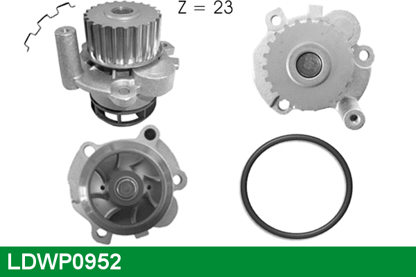 Pompe à eau, refroidissement du moteur LUCAS LDWP0952