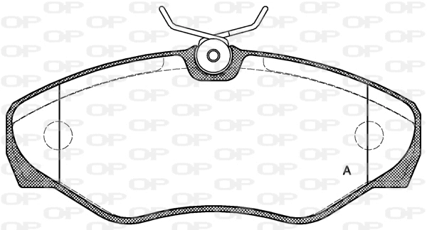 Kit de plaquettes de frein, frein à disque OPEN PARTS BPA0834.10