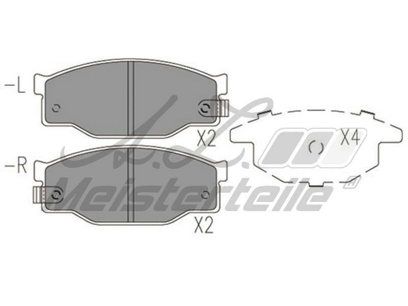 Kit de plaquettes de frein, frein à disque A.Z. Meisterteile AZMT-44-022-2418