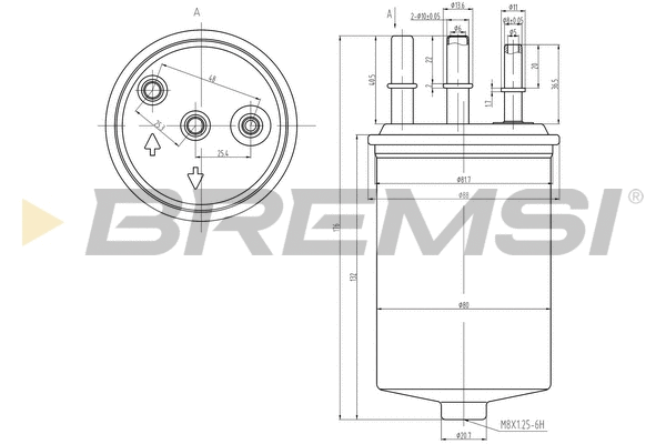 Filtre à carburant BREMSI FE0048