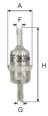 Filtre à carburant MFILTER DF 3608