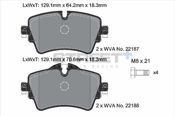Kit de plaquettes de frein, frein à disque PAGID Racing T8161SP2001