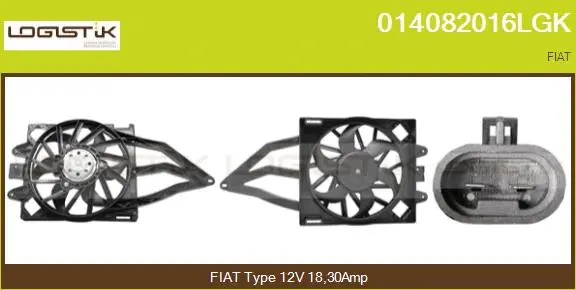 Moteur électrique, ventilateur pour radiateurs LGK 014082016LGK