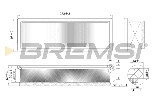 Filtre à air BREMSI FA0220