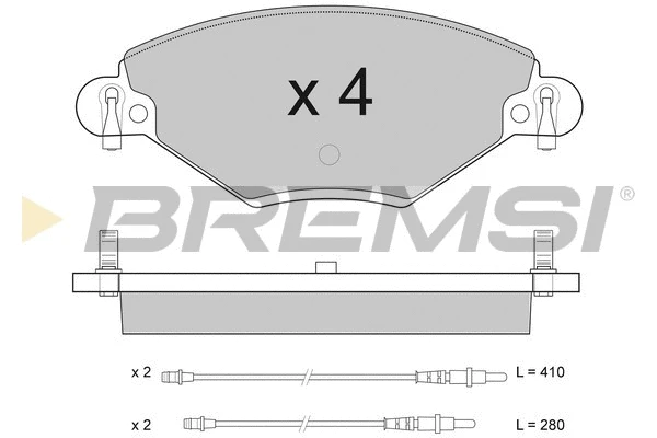 Kit de plaquettes de frein, frein à disque BREMSI BP2939