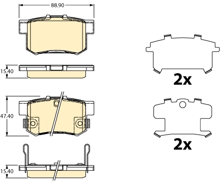 Kit de plaquettes de frein, frein à disque GIRLING 6135169