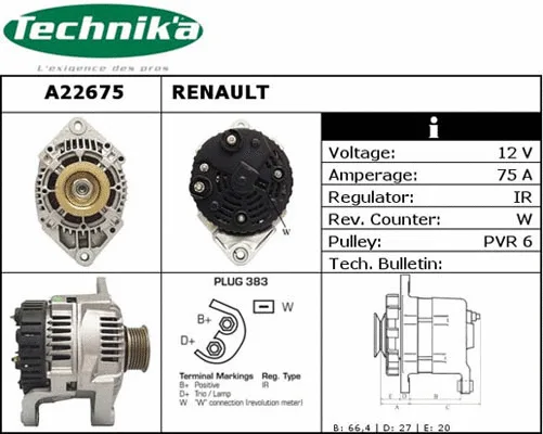 Alternateur Technika A22675