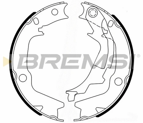 Jeu de mâchoires de frein, frein de stationnement BREMSI GF0766