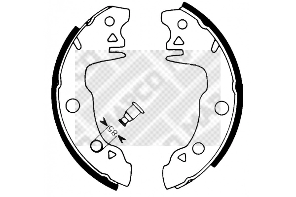 Jeu de mâchoires de frein MAPCO 8118