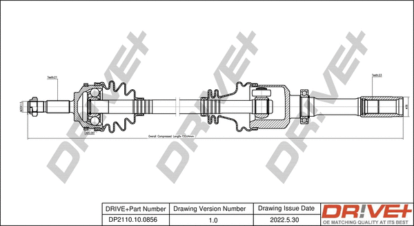 Arbre de transmission Dr!ve+ DP2110.10.0856