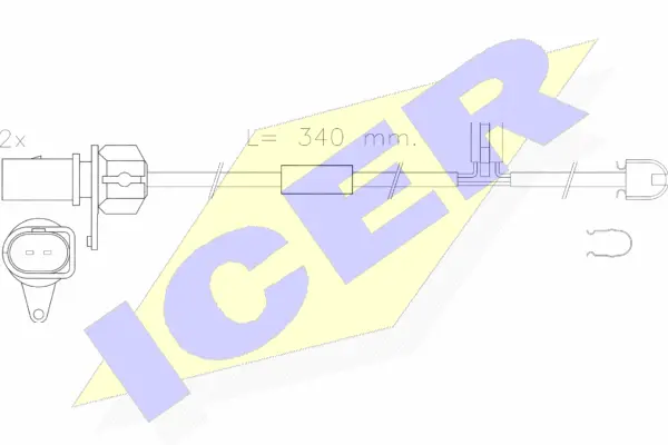 Contact d'avertissement, usure des plaquettes de frein ICER 610566 E C