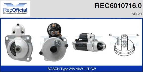 Démarreur RECOFICIAL REC6010716.0