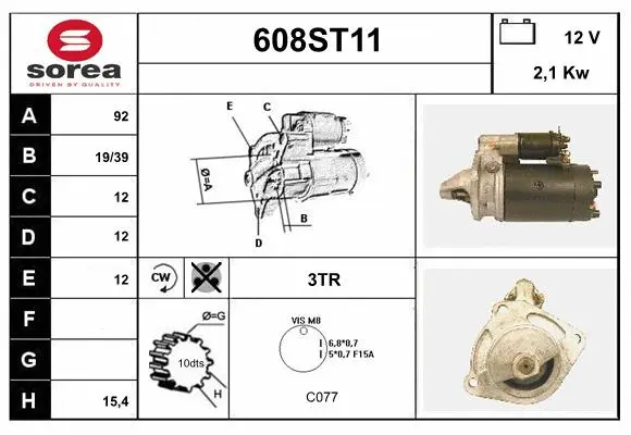 Démarreur STARTCAR 608ST11