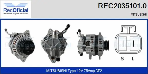 Alternateur RECOFICIAL REC2035101.0