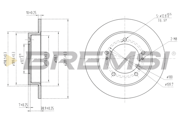 Disque de frein BREMSI CD6233S
