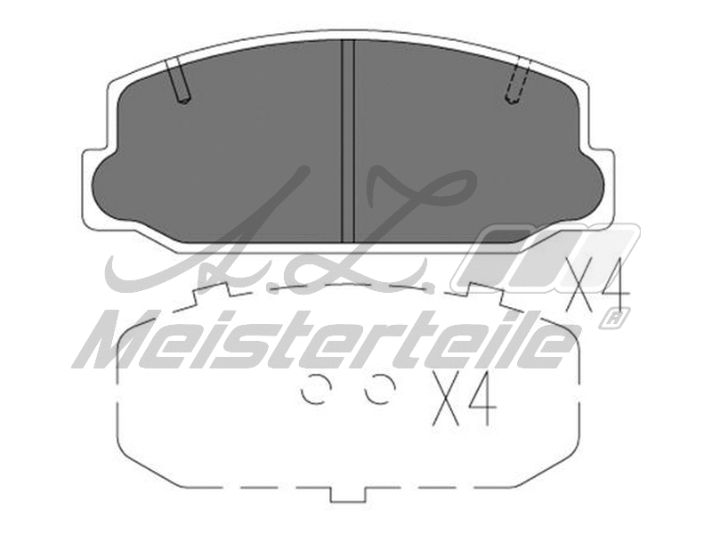 Kit de plaquettes de frein, frein à disque A.Z. Meisterteile AZMT-44-022-2209