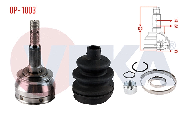 Jeu de joints, arbre de transmission VEKA OP-1003