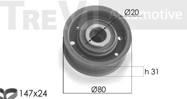 Kit de courroie crantée TREVI AUTOMOTIVE KD1126
