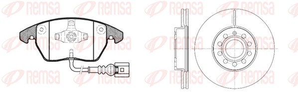 Kit de freins, frein à disques REMSA 81030.00