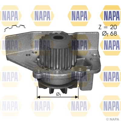 Pompe à eau, refroidissement du moteur NAPA NWP1546
