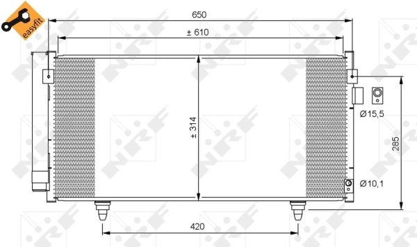 Condenseur, climatisation NRF 35855