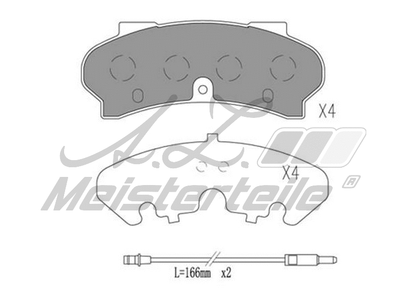 Kit de plaquettes de frein, frein à disque A.Z. Meisterteile AZMT-44-022-2325
