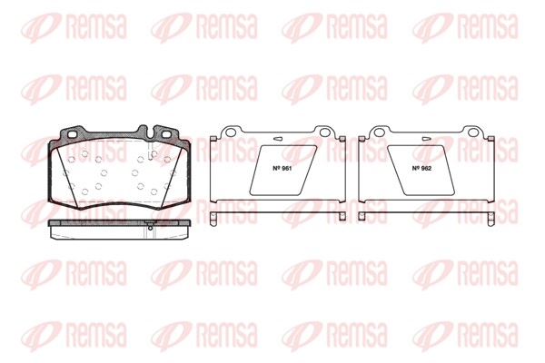 Kit de plaquettes de frein, frein à disque REMSA 0769.00