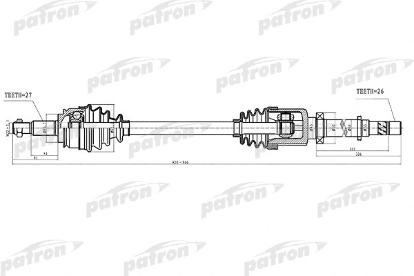 Arbre de transmission PATRON PDS4994