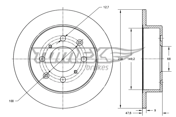 Disque de frein TOMEX Brakes TX 72-32