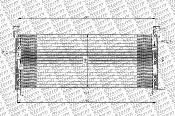 Condenseur, climatisation STORM QUALITY PARTS 133001