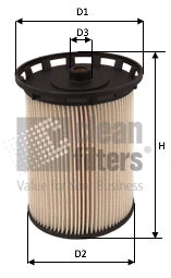 Filtre à carburant CLEAN FILTERS MG3633