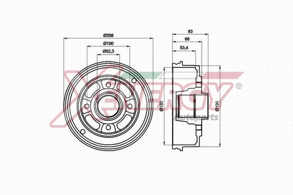Tambour de frein AP XENERGY X654245