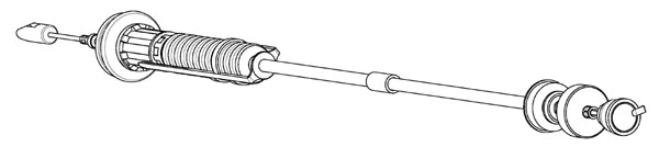Tirette à câble, commande d'embrayage CEF PU01147