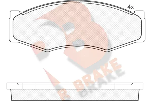 Kit de plaquettes de frein, frein à disque R BRAKE RB0526