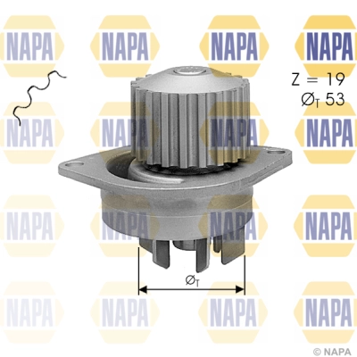 Pompe à eau, refroidissement du moteur NAPA NWP1132