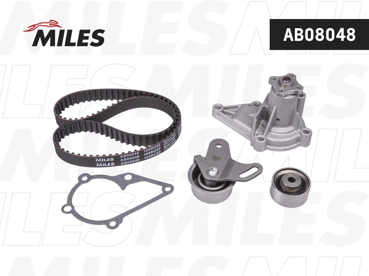 Pompe à eau + kit de courroie crantée MILES AB08048