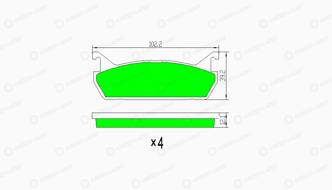 Kit de plaquettes de frein, frein à disque Automotive Adriado GLBP0387