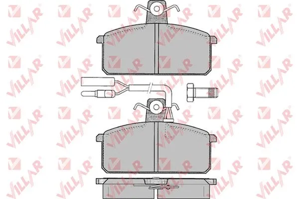 Kit de plaquettes de frein, frein à disque VILLAR 626.0097
