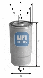 Filtre à carburant UFI 24.460.00