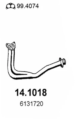 Tuyau d'échappement ASSO 14.1018