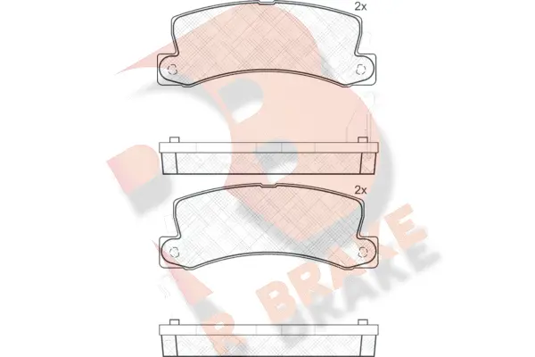 Kit de plaquettes de frein, frein à disque R BRAKE RB0734